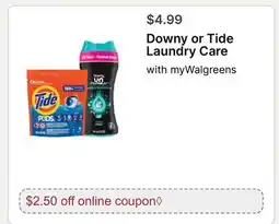 Walgreens Downy or Tide Laundry Care offer