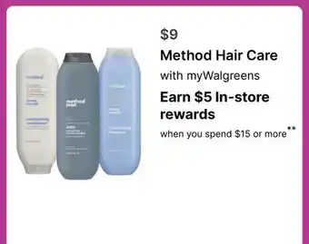 Walgreens Method Hair Care offer