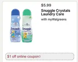 Walgreens Snuggle Crystals Laundry Care offer