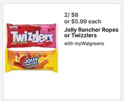Walgreens Jolly Rancher Ropes or Twizzlers offer