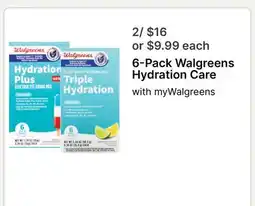 Walgreens 6-Pack Walgreens Hydration Care offer