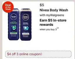 Walgreens Nivea Body Wash offer