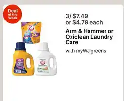 Walgreens Arm & Hammer or Oxiclean Laundry Care offer