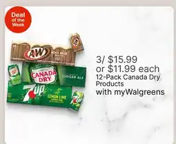 Walgreens 12-Pack Canada Dry Products offer