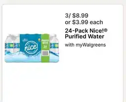 Walgreens Nice! Purified Water offer