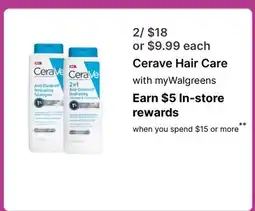 Walgreens Cerave Hair Care offer