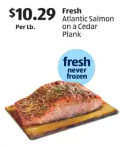 Aldi Fresh Atlantic Salmon on a Cedar Plank offer