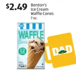 Aldi Benton's Ice Cream Waffle Cones offer