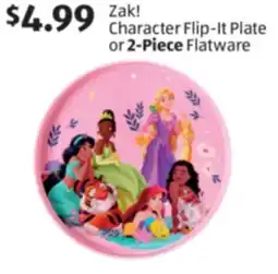 Aldi Zak! Character Flip-It Plate or 2-Piece Flatware offer