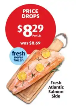Aldi Fresh Atlantic Salmon Side offer