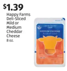 Aldi Happy Farms Deli-Sliced Mild or Medium Cheddar Cheese offer