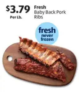 Aldi Fresh Baby Back Pork Ribs offer