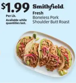 Aldi Smithfield Fresh Boneless Pork Shoulder Butt Roast offer