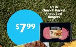 Aldi Fresh Chuck & Brisket Angus Beef Burgers offer