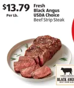 Aldi Fresh Black Angus USDA Choice Beef Strip Steak offer