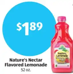 Aldi Nature's Nectar Flavored Lemonade offer