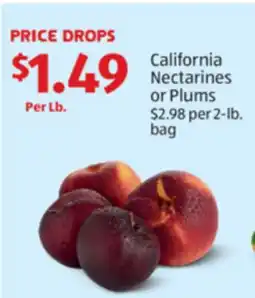 Aldi California Nectarines or Plums offer