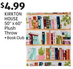 Aldi KIRKTON HOUSE 50 x 60 Plush Throw offer