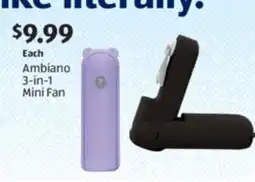 Aldi Ambiano 3-in-1 Mini Fan offer
