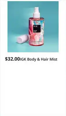 JC Penney IGK Body & Hair Mist offer