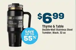 Grocery Outlet Thyme & Table Double-Wall Stainless Steel Tumbler, Black offer