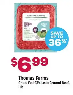 Grocery Outlet Thomas Farms Grass Fed 93% Lean Ground Beef offer