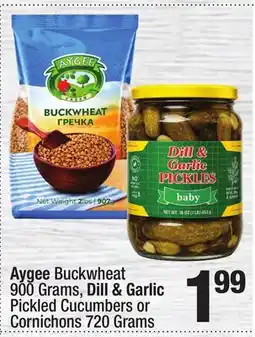 Super King Markets Aygee Buckwheat 900 Grams, Dill & Garlic Pickled Cucumbers or Cornichons 720 Grams offer