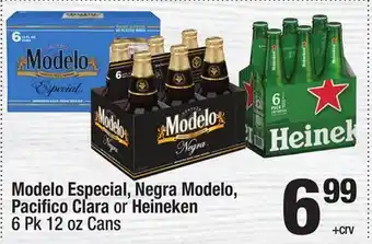 Super King Markets Modelo Especial, Negra Modelo, Pacifico Clara or Heineken offer