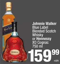 Super King Markets Johnnie Walker Blue Label Blended Scotch Whisky or Hennessy XO Cognac offer