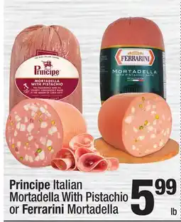 Super King Markets Principe Italian Mortadella With Pistachio or Ferrarini Mortadella offer