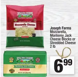 Super King Markets Joseph Farms Mozzarella, Monterey Jack Cheese Blocks or Shredded Cheese offer
