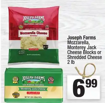 Super King Markets Joseph Farms Mozzarella, Monterey Jack Cheese Blocks or Shredded Cheese offer
