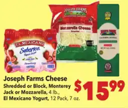 Vallarta Supermarkets Joseph Farms Cheese offer