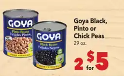 Vallarta Supermarkets Goya Black, Pinto or Chick Peas offer