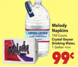 Vallarta Supermarkets Melody Napkins offer