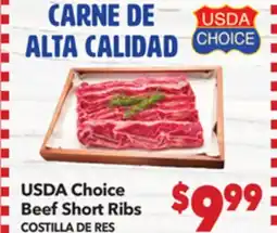 Vallarta Supermarkets USDA Choice Beef Short Ribs / COSTILLA DE RES offer