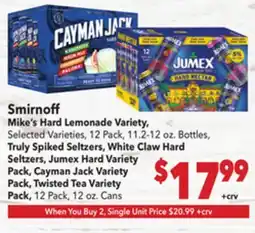 Vallarta Supermarkets Smirnoff offer