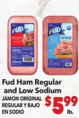 Vallarta Supermarkets Fud Ham Regular and Low Sodium / JAMON ORIGINAL REGULAR Y BAJO EN SODIO offer
