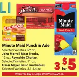 Vallarta Supermarkets Minute Maid Punch & Ade offer