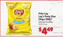 Vallarta Supermarkets Frito Lay Lay's Party Size Chips ONLY offer