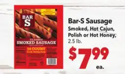 Vallarta Supermarkets Bar-S Sausage offer