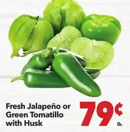 Vallarta Supermarkets Fresh Jalapeño or Green Tomatillo with Husk offer