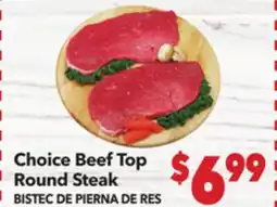 Vallarta Supermarkets Choice Beef Top Round Steak / BISTEC DE PIERNA DE RES offer