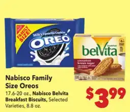 Vallarta Supermarkets Nabisco Family Size Oreos offer