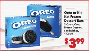 Vallarta Supermarkets Oreo or Kit Kat Frozen Dessert Bars offer