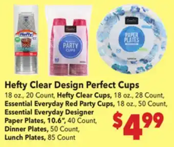 Vallarta Supermarkets Hefty Clear Design Perfect Cups offer