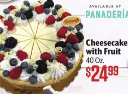 Vallarta Supermarkets Cheesecake with Fruit offer