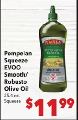 Vallarta Supermarkets Pompeian Squeeze EVOO Smooth/ Robusto Olive Oil offer