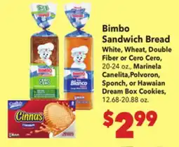 Vallarta Supermarkets Bimbo Sandwich Bread offer