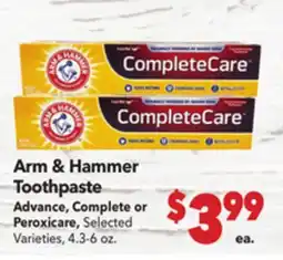 Vallarta Supermarkets Arm & Hammer Toothpaste offer